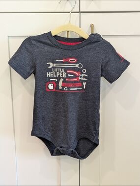 Carhartt 'Little Helper' Navy Baby Bodysuit